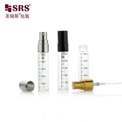 BLPA-5ML chai thủy tinh ống trong suốt với bơm phun sương mù mịn cho bao bì nước hoa Số lượng nhỏ có sẵn
