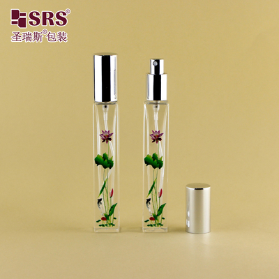 GSB2-10ML Quảng trường sang trọng cao cấp đáy dày rõ ràng thủy tinh trong suốt chai xịt tinh khiết MIst cho nước hoa