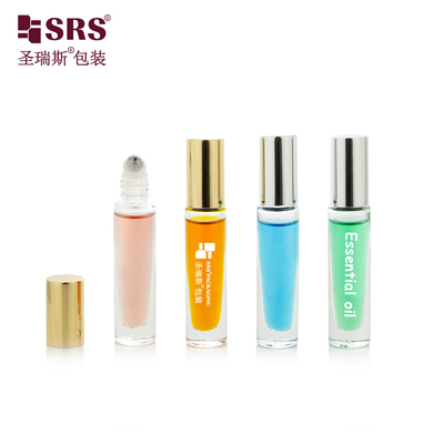 GB1-5ML Đơn giản Luxury High End Proof Leak Glass Roller Steel Ball Bottle Với nắp nhôm tròn