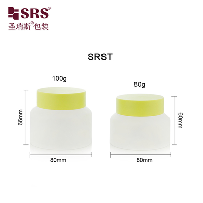 SRST-80g 100g PP PCR Tròn Thiết kế mới Body Scrub Cream Jar Container Bao bì vật liệu thân thiện với môi trường