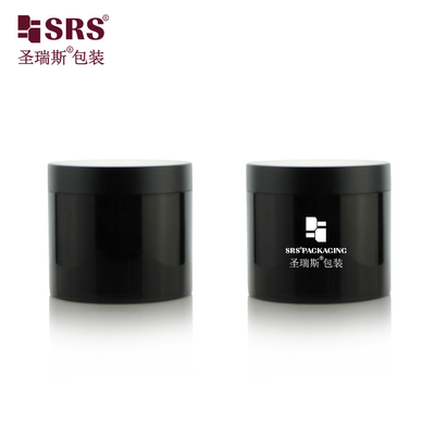 SRSQ 400g Tiêm Đen bóng PP PCR tái chế Vật liệu thân thiện với môi trường Một bức tường Body Cream Thùng chứa Bao bì mỹ phẩm
