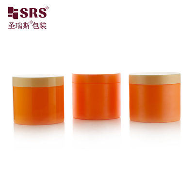 SRSQ 400g Sơn tùy chỉnh màu sắc nhựa PP Cream Body Scrub Jar PCR vật liệu tái chế Matte Finished Printing Logo có sẵn