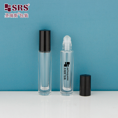 GB1-5ML Mini Cute High End Thick Bottom Transparent Clear Roll On Bottle Cho dầu thơm thiết yếu Applicator tròn