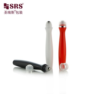 SRS8447-15ML Không màu sắc tùy chỉnh nhựa cuộn thép quả bóng cho mắt Gel hình dạng radian thiết kế độc đáo PETG vật liệu ứng dụng