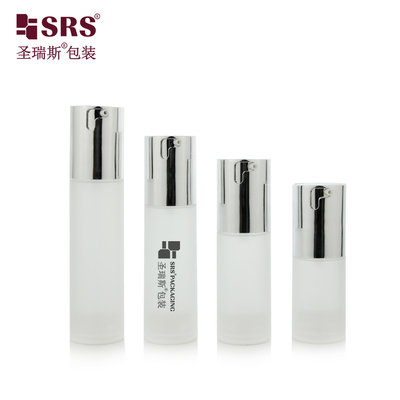 TA023 20ml 30ml 40ml 50ml Glossy Matte In Mold Injection Clear Frosted PP PCR Không khí chai cho nền tảng đóng gói mỹ phẩm