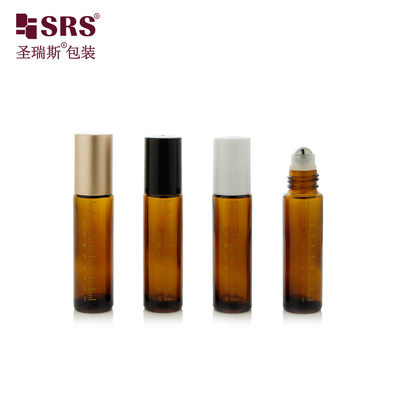 Chất lượng cao Mold Glass Roller Ball Roll On Bottle Luxury 100% Không rò rỉ tinh dầu đóng gói rỗng với vàng bóng vàng bạc kim loại nhôm nắp hoặc PP nắp nhựa màu tùy chỉnh