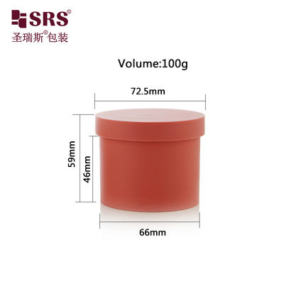 SRSG2 100g trống Matt hoàn thiện PP PCR tái chế hộp kem nhựa cho Body Scrub tùy chỉnh màu sắc với logo in