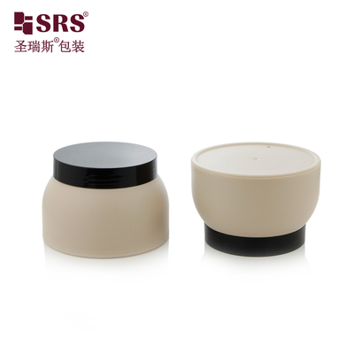 SRSP1 50g 100g Tiêm tùy chỉnh màu sắc nhựa PP tường kép hình nón bình chứa cho kem cơ thể