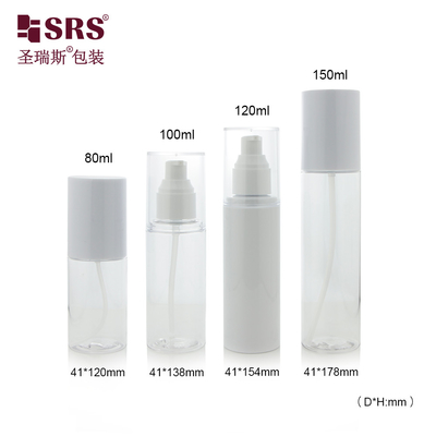24/410 Chứng chỉ PET PCR PET nhựa trống tùy chỉnh màu sắc Lotion trắng chai cho nền tảng mặt serum Gel