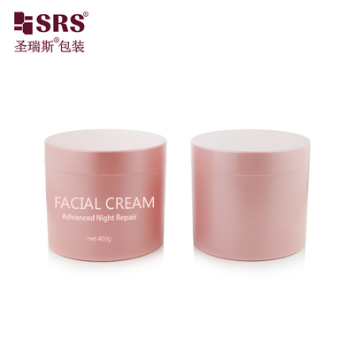 SRSQ 400g Tiêm màu hồng sáng sương mẻ sơn nhựa PP PCR Body Scub Jar Container tùy chỉnh