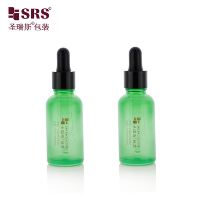 D001 5ml 10ml 15ml 20ml 30ml 50ml 100ml 18/415 chai thủy tinh với thùng nhỏ giọt nhựa lấp lánh cho dầu thiết yếu