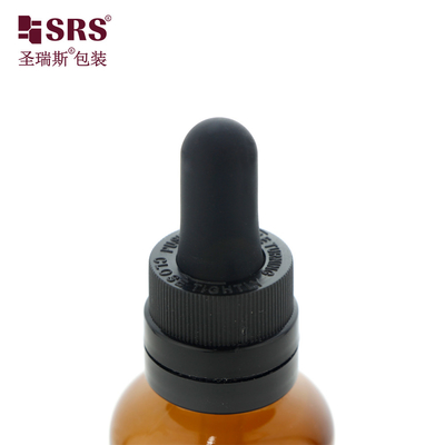D007 5ml 10ml 15ml 30ml 50ml 100ml chai thủy tinh Amber với khối lượng in