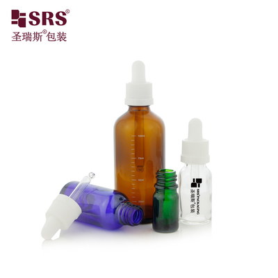 D010 chai đúc thủy tinh trong suốt tinh tế với nắp chống trẻ em CRC và nắp thấm chính xác được thiết kế cho huyết thanh tinh chất tóc cao cấp