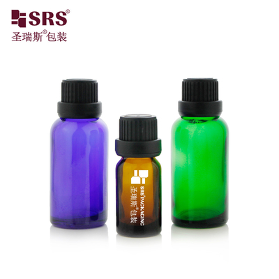 G004 Blue Amber Green Glass Round Bottle With Big Screw TE Cap For Oil Medicine Liquid Packaging (G004 Blue Amber Green Glass Round Bottle With Big Screw TE Cap For Oil Medicine Liquid Packaging) (Tấm chai màu xanh lá cây và màu xanh lá cây)