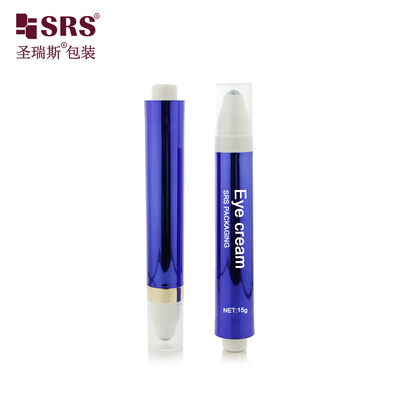 AY 10ML 15ML Bơm nhựa tái chế Phân phối Thiết kế Quả bóng cuộn Thiết bị chai để giảm vòng tròn tối Mái kem