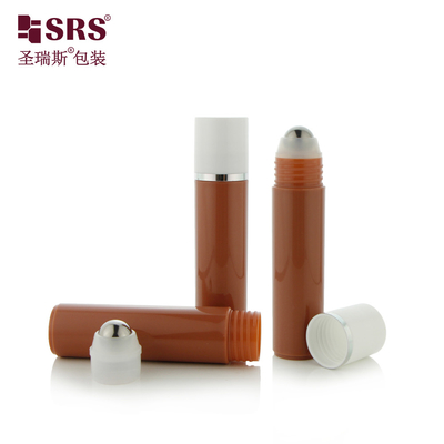 RPP-30ml màu nâu mờ màu tùy chỉnh Injection Mold Round Neck Shoulder Massage Gel Bottle