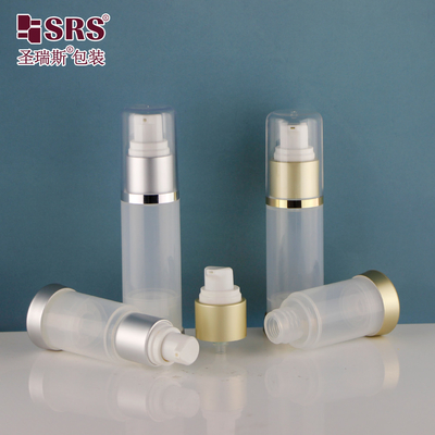 A025 15ml 30ml 50ml PP rõ ràng bóng tùy chỉnh Mặt nạ chăm sóc da Gel bơm không khí chai Bao bì