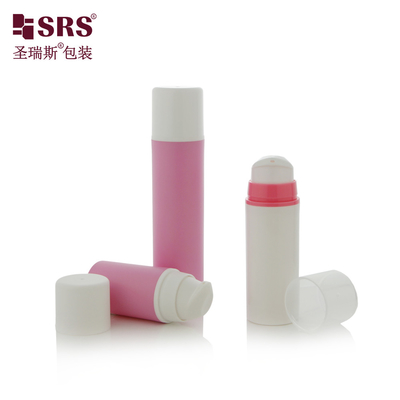 A0211 15ml 30ml 50ml hình tròn Đẹp nhựa không khí bơm Lotion chai màu hồng Snap On thiết kế bơm