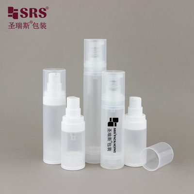 A0216 15ml 30ml 50ml Glossy Matte In Mold PP PCR chai nhựa không khí với máy bơm xịt kem