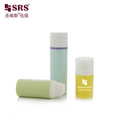PA0203 15ml 30ml 50ml Bao bì mỹ phẩm rỗng Tiêm tròn Màu tùy chỉnh PP PCR tái chế máy bơm không khí chai kem