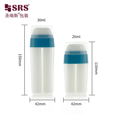 PA214 20ml 30ml hình bầu dục ống nhựa PP PCR bơm kem không khí chai thiết kế độc đáo vật liệu bền