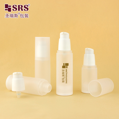 PA0216 20ml 30ml 40ml 50ml PP Glossy Matte In Mold Plastic PP PCR Không khí chai với bơm kem dưỡng da