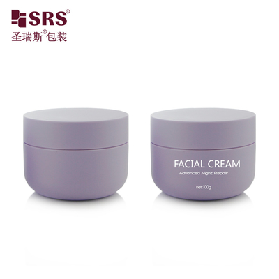 SRSOA 100g Bottom Round Custom Frosted Color Plastic PP Cream Jar Bao bì in logo