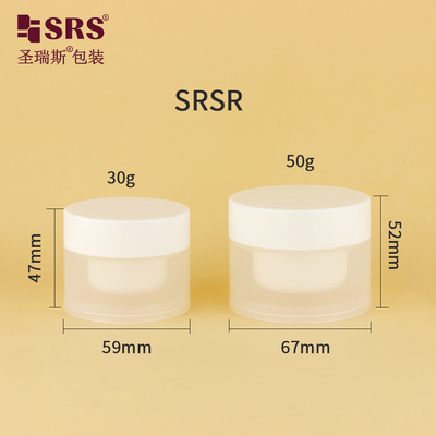 SRSR 30g 50g rỗng tiêm mỹ phẩm hộp kem nhựa có thể thay thế thùng chứa lạnh rõ ràng