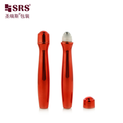 SRS8447-15ML Gloss Metallic PETG Roll On Bottles for Eye Gel with Therapeutic Massage Function trong bao bì mỹ phẩm