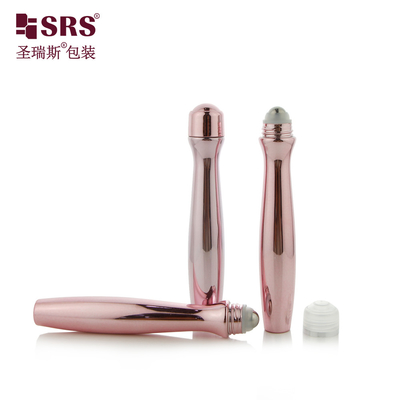 SRS8447-15ML Radiant Metallic PETG Roll On Bottles for Eye Gel Massage Innovative Integrated Cosmetic Packaging (Bộ đựng mỹ phẩm tích hợp)
