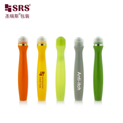 SRS8447-15ML Tiêm chai PETG màu sắc tùy chỉnh hình dạng radian để chống ngứa