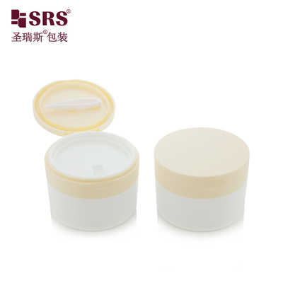SRS1 120g 150g tùy chỉnh ánh sáng ấm trắng PP PCR tái chế Body Scrub Cream bình chứa với muỗng