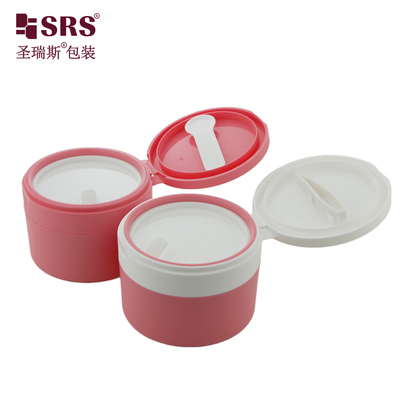 SRS1 120g 150g Hũ nhựa cao cấp hai lớp bán sỉ với thìa và nam châm, bao bì tùy chỉnh