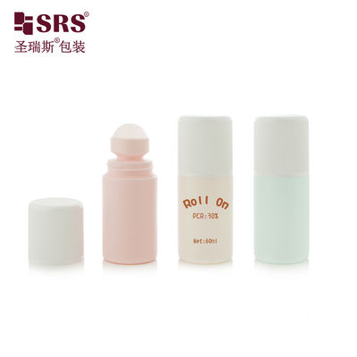 Chai lăn khử mùi dạng gel RPPC1-60ML, màu sắc tùy chỉnh, chất liệu PP PCR tái chế