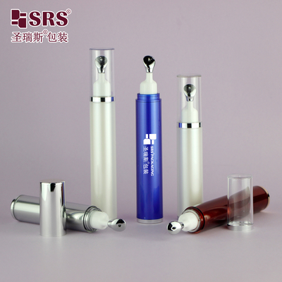 AY005 10ML 15ML Acrylic Roll On Roller Metal Head Bottle Packaging Empty Applicator Eye Cream Press Style Bottles