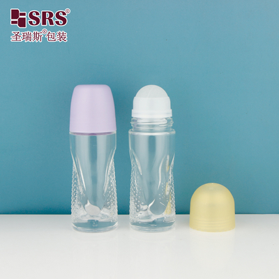 BLPG-A 50ml Luxury Wholesale Transparent Radian Glass Roller Ball Bottle Cho chất chống mờ