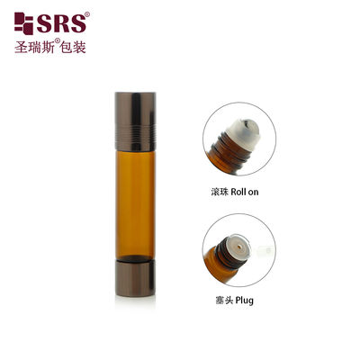 SGP1 chai thủy tinh Amber với nút chèn bóng cuộn cho dầu thiết yếu Không rò rỉ