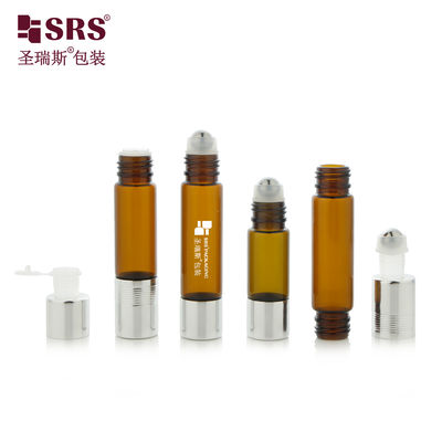 SGP1 Luxury Double-ended Brown Color Glass Bottle With Plug and Roller Steel Ball Leak Proof Wholesale (SGP1) - Nhất bán lẻ