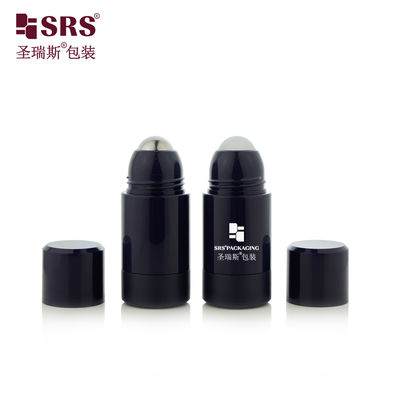 RPPE 50ml 75ml Chai lăn khử mùi rỗng bóng loáng màu đen PP PCR để chống mồ hôi