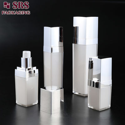 L050 SRS Nhà sản xuất Trung Quốc Bình xịt kem vuông rỗng Acrylic cao cấp cho Kem dưỡng da mặt