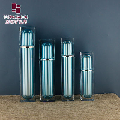 Shengruisi thiết kế mới nhất trống hình vuông kim loại acrylic bơm sang trọng Lotion chăm sóc da chai