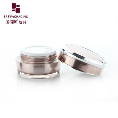 J031 bình kem màu hồng trống, bình nhựa hai tường 30g 50g