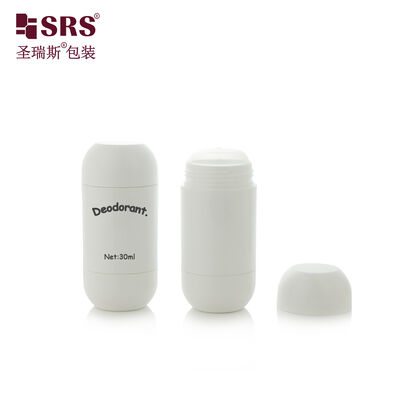 D054 SRS 30ml Deodorant Stick Case: Custom Tinted PP PCR Recycled Deodorant Packaging (Blush & Sage Hues)
