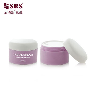 SRS214 Lọ nhựa rỗng 100g đựng kem, chất liệu PP PCR tái chế, bao bì cho tẩy tế bào chết cơ thể