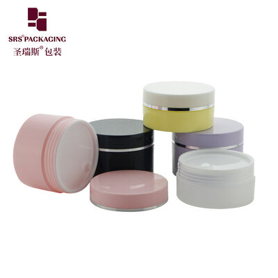 SRSQ Single Wall Empty PP Plastic Cream Jar Màu tùy chỉnh cho kem thẩm mỹ mặt