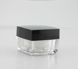 50g bình trong suốt với nắp nhựa màu đen kem chăm sóc da thùng acrylic