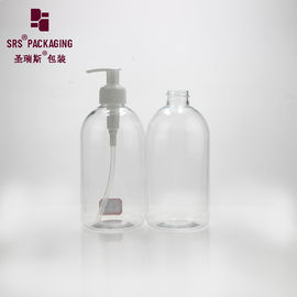 Khử trùng tay rỗng trong suốt 500ml chai nhựa tròn vai thú cưng