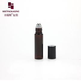 PET nhựa màu hổ phách trống mini 10ml cuộn thanh lịch trên môi sáng