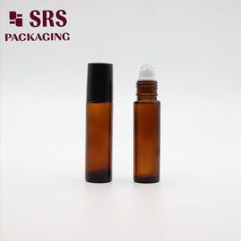 10ml bóng cuộn thủy tinh màu nâu màu hổ phách, chai massage tinh dầu rỗng