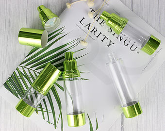 15ml 30ml 40ml 50ml 80ml 100ml 120ml chai SAN nhựa kim loại màu xanh lá cây không khí